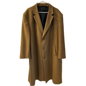 Pronto Moda men’s wool/cashmere coat, 52R, camel.